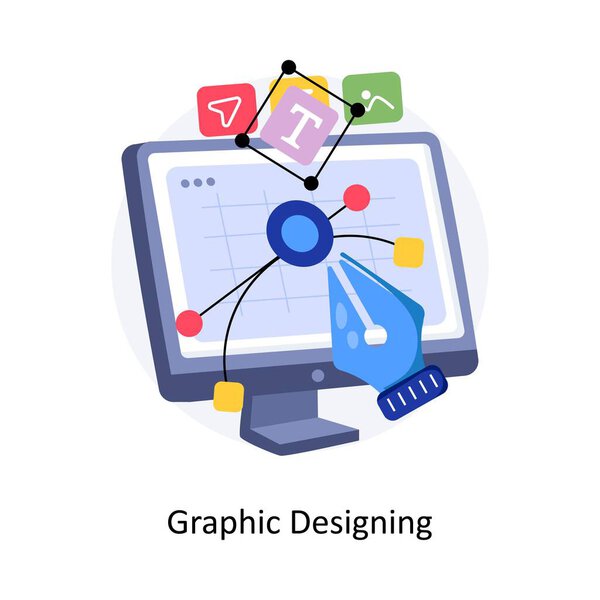 Diseño Gráfico Conceptos Estilo Ilustración Archivo Eps — Vector de stock