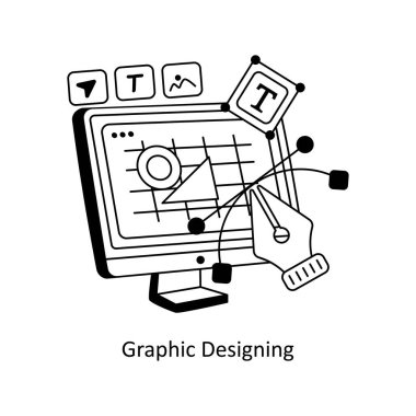 Grafik Tasarım stil illüstrasyonu kavramları. EPS 10 Dosyası