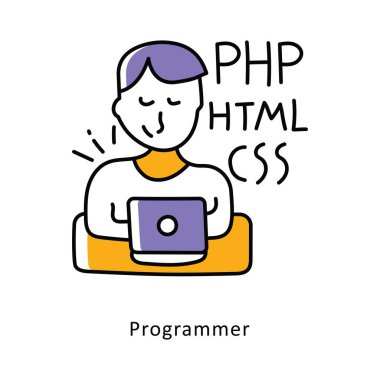 Programcı izometrik hisse senedi çizimi. EPS Dosya illüstrasyonu