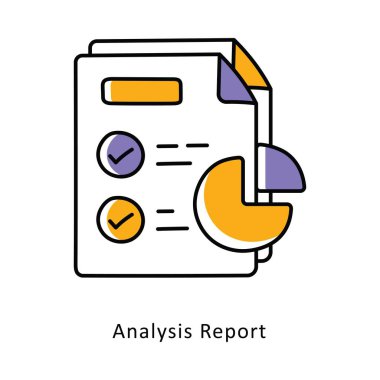 Analiz Raporu izometrik hisse senedi çizimi. EPS Dosya illüstrasyonu