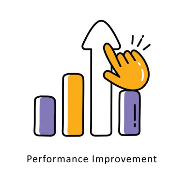 Performans Geliştirme Taslak İzometrik Stok Çizimi. EPS Dosya illüstrasyonu