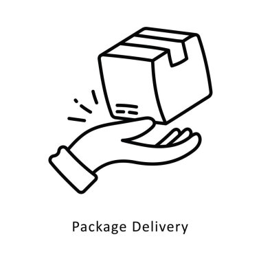 Paket Teslimatı izometrik hisse senedi çizimi. EPS Dosya illüstrasyonu
