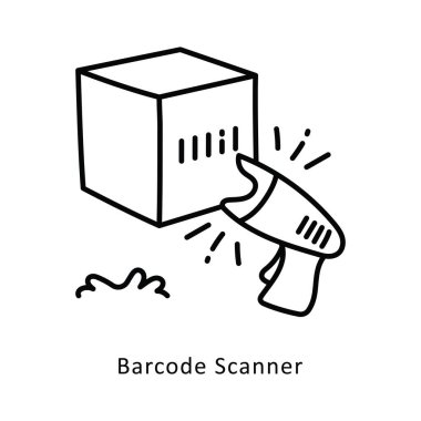 Barkod izometrik hisse senedi çizimi. EPS Dosya illüstrasyonu