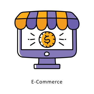 E-ticaret izometrik hisse senedi çizimi. EPS Dosya illüstrasyonu