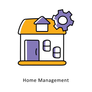 Ev Teslimatı Taslak İzometrik Stok Çizimi. EPS Dosya illüstrasyonu