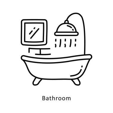 Banyo Taslağı İzometrik Stok Çizimi Satıldı. EPS Dosya illüstrasyonu