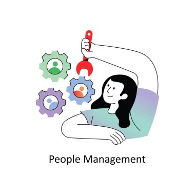 Dağıtım Ağı Düz Biçim Tasarım Vektörü illüstrasyonu. Hisse senedi bozulması. 