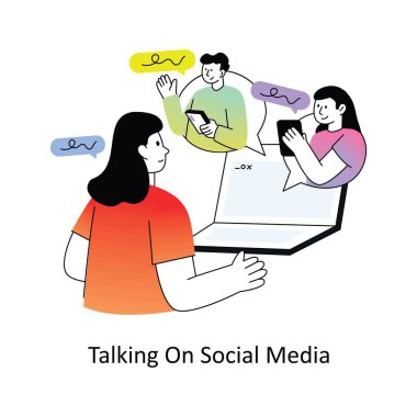 Uluslararası İletişim Düz Biçim Tasarım Vektörü illüstrasyonu. Hisse senedi bozulması. 