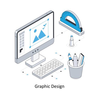 Grafik Tasarım izometrik hisse illüstrasyonu Eps 10 Dosya