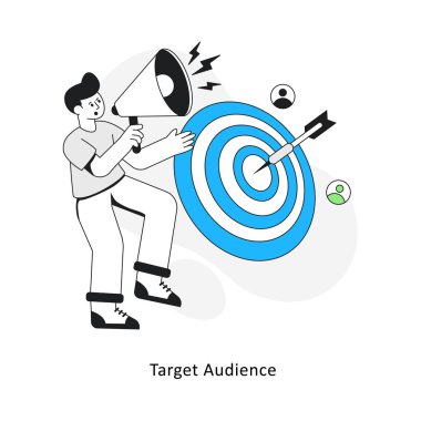 Hedef izleyici izometrik hisse senedi çizimi. EPS Dosya illüstrasyonu