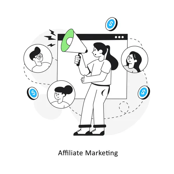 Ortak Pazarlama izometrik hisse senedi çizimi. EPS Dosya illüstrasyonu