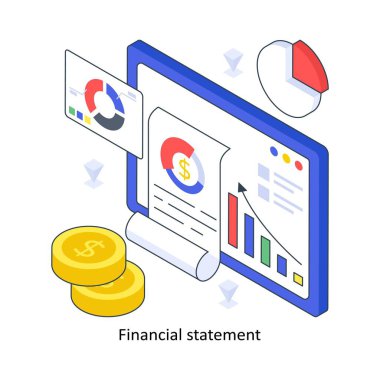 Mali durum izometrik renkli illüstrasyon. EPS Dosya illüstrasyonu