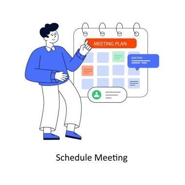 Düz Biçim Tasarım Vektörü Tanımlamasını Ayarla. Stok illüstrasyonu