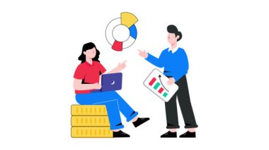 İş görüşmesi 2D animasyon. 4K 