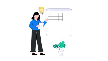 Muhasebe Yazılımı 2D animasyon. 4K 