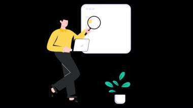 Web Analitikleri 2D Hareket Grafikleri Animasyon 4K-124; Alfa Kanalı the Alpha 124; Döngülü