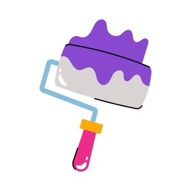 Boya Roller Vector çıkartması. Eps 10 Dosyası 