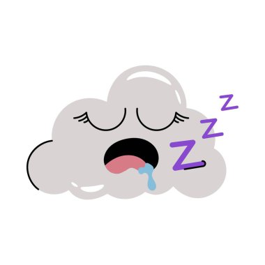 Uyuyan Bulut Yapıştırıcısı. Eps 10 dosyası