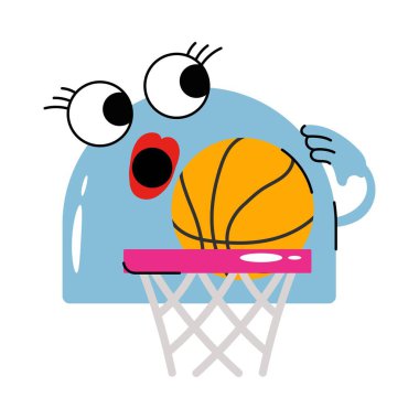 Basket topu taşıyıcı çıkartması. Eps 10 dosyası