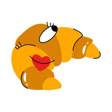 Kruvasan vektör çıkartması. Eps 10 dosyası