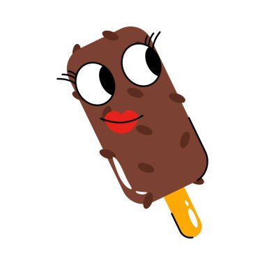 Dondurma çubuğu vektör çıkartması. Eps 10 dosyası