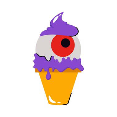 Dondurma külahı vektör çıkartması. Eps 10 dosyası