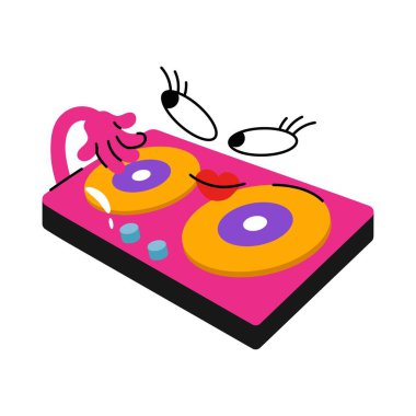 DJ denetleyici vektör çıkartması. Eps 10 dosyası