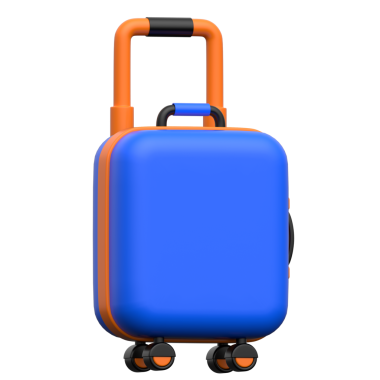 Şeffaf arkaplanda Trolley Poşet 3B simgesi