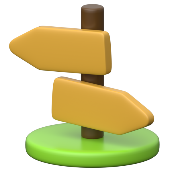 Şeffaf arkaplanda 3B simgesi