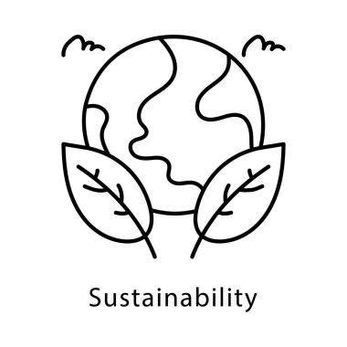 Sürdürülebilirlik Vektörü Taslak Simgesi Biçimi. Eps 10 Dosyası