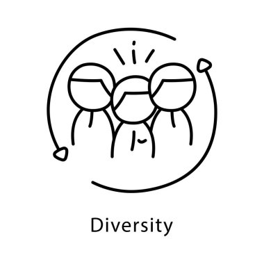Çeşitlilik Vektör Taslak Simgesi Biçimi. Eps 10 Dosyası