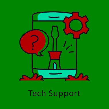 Teknik Destek Vektörü Doldurulmuş Taslak Biçim Simgesi. Eps 10 Dosyası 