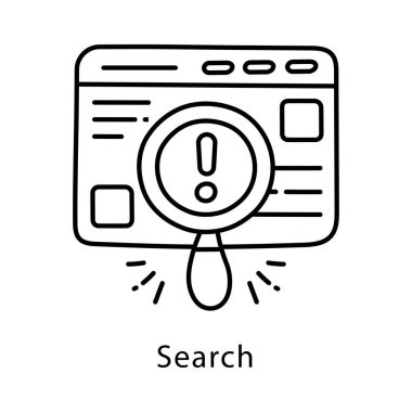 Arama Vektörü Özet Biçimi Simgesi. Eps 10 Dosyası