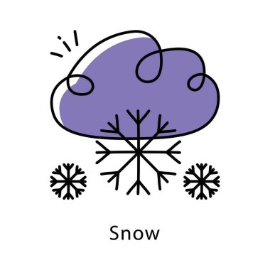 Dış Hatlar Biçimi simgesi doldurulmuş kar vektörü. Eps 10 Dosyası