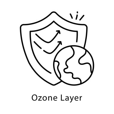 Ozone Katman Vektörü Taslak Biçim Simgesi. Eps 10 Dosyası
