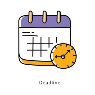 Son teslim tarihi Doldurulmuş Taslak simgeleri biçimi Simgesi. EPS 10 Dosyası