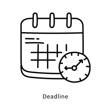 Son teslim tarihi Taslak Biçim Simgesi. Eps 10 Dosyası