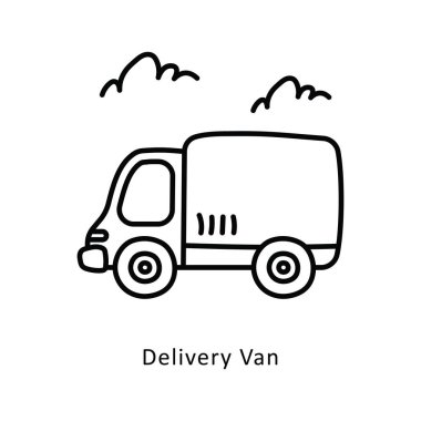 Dağıtım Van vektörü Taslak Biçim Simgesi. Eps 10 Dosyası