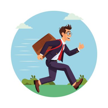 Öğle molasında yemek yiyen adam vektör illüstrasyonunda. Eps 10 Dosyası 