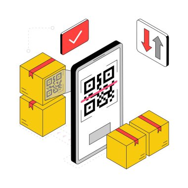 Paket Tarama Biçimli Resim Çizimi. EPS 10 Dosyası