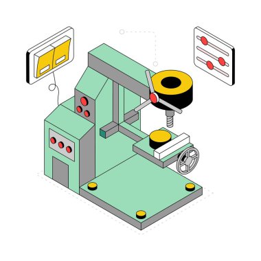Taşıyıcı kuşak Isometric Style Illustration. EPS 10 Dosyası