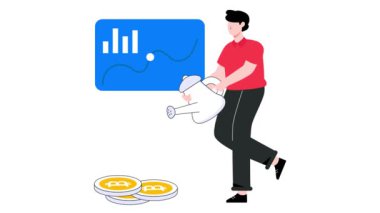 Bitcoin Yatırım 2B Daire Canlandırması.