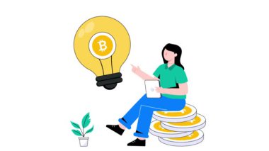 Bitcoin Fikri 2B Düz Canlandırma.