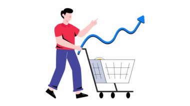 Bitcoin Kârı 2B Düz Canlandırma.