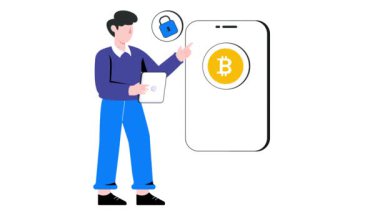 Bitcoin Güvenlik 2B Düz Canlandırma.