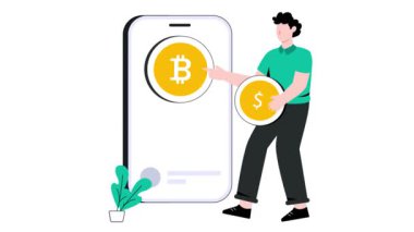 Bitcoin 2B Düz Canlandırma Al.