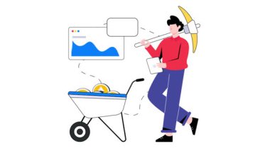 Ethereum Madeni 2B Düz Canlandırma.