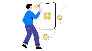 Ethereum Aktarımı 2B Düz Canlandırma.