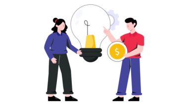 İş Fikri 2B Düz Canlandırma.