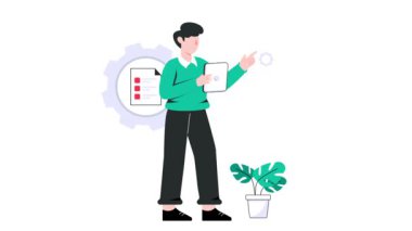 İş Yönetimi 2B Düz Canlandırma.